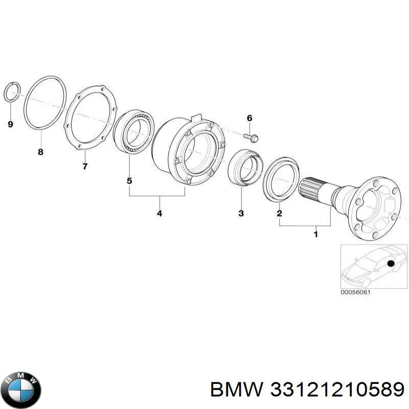 Сальник коленвала двигуна, передній BMW 33121210589 ціна, від 21.03 USD