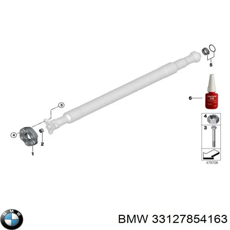 33127854163 BMW Гайка хвостовика заднього моста