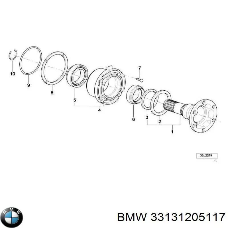 Підшипник диференціала заднього моста на BMW 3 (E36)