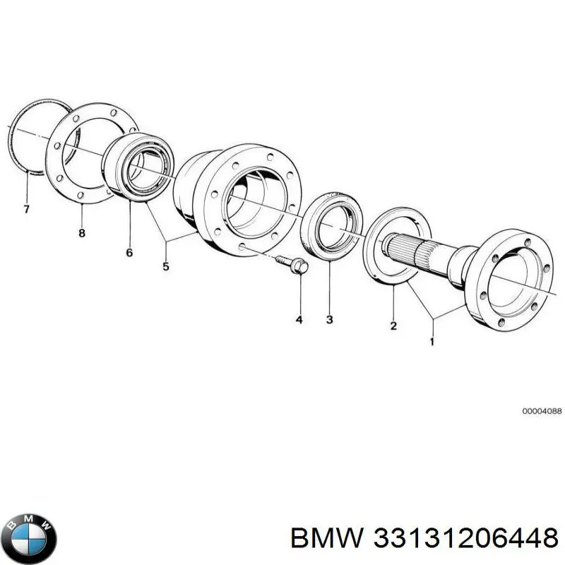 Підшипник диференціалу заднього моста BMW 33131206448 ціна, від 110.50 USD