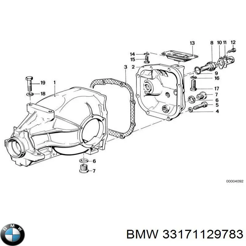 Сайлентблок (подушка) редуктора заднього моста, задній на BMW 6 (E24)