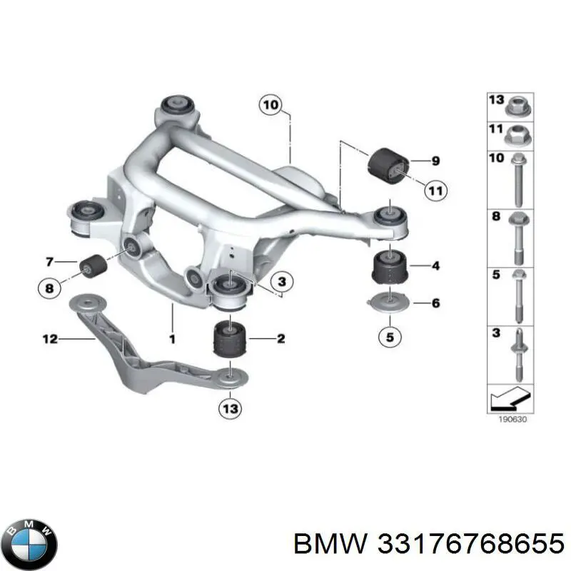 33176768655 BMW Сайлентблок балки моста