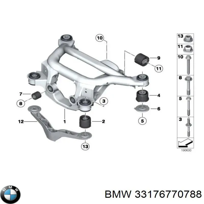 33176770788 BMW Сайлентблок балки моста