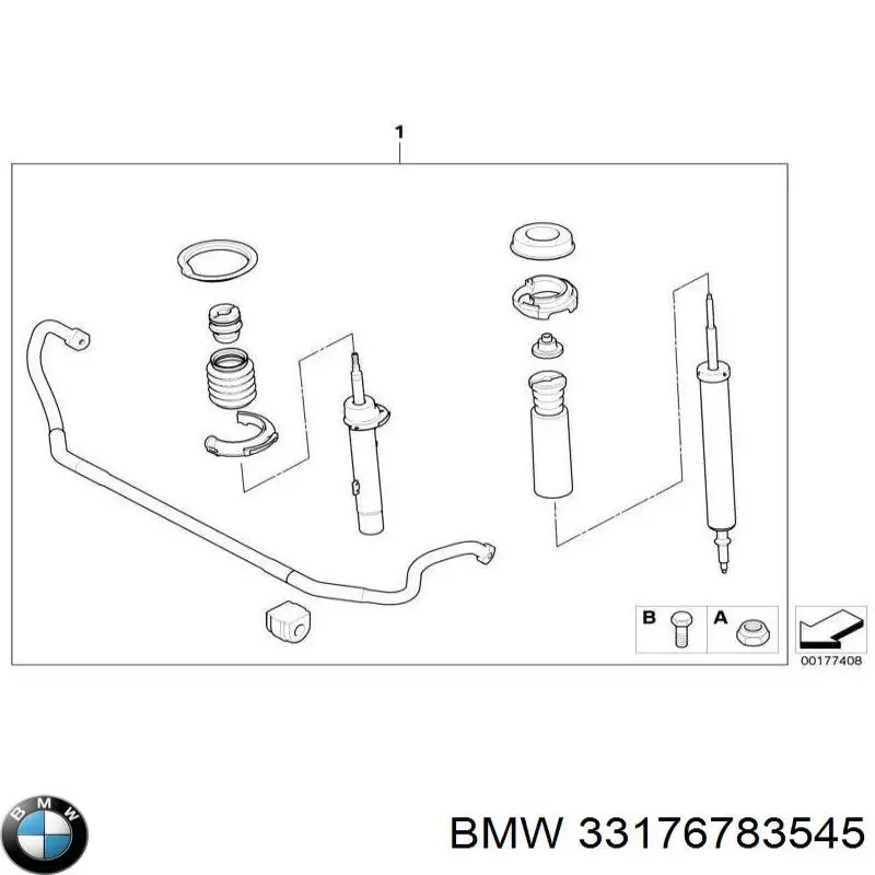 Відбійник заднього моста BMW 33176783545 ціна, від 30.41 USD