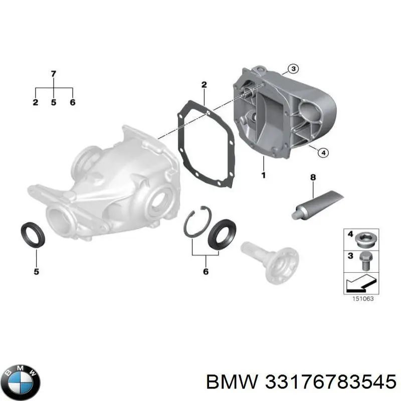 33176783545 BMW Відбійник заднього моста