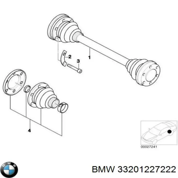 Приводи задніх коліс BMW 33201227222 ціна, від 70.49 USD