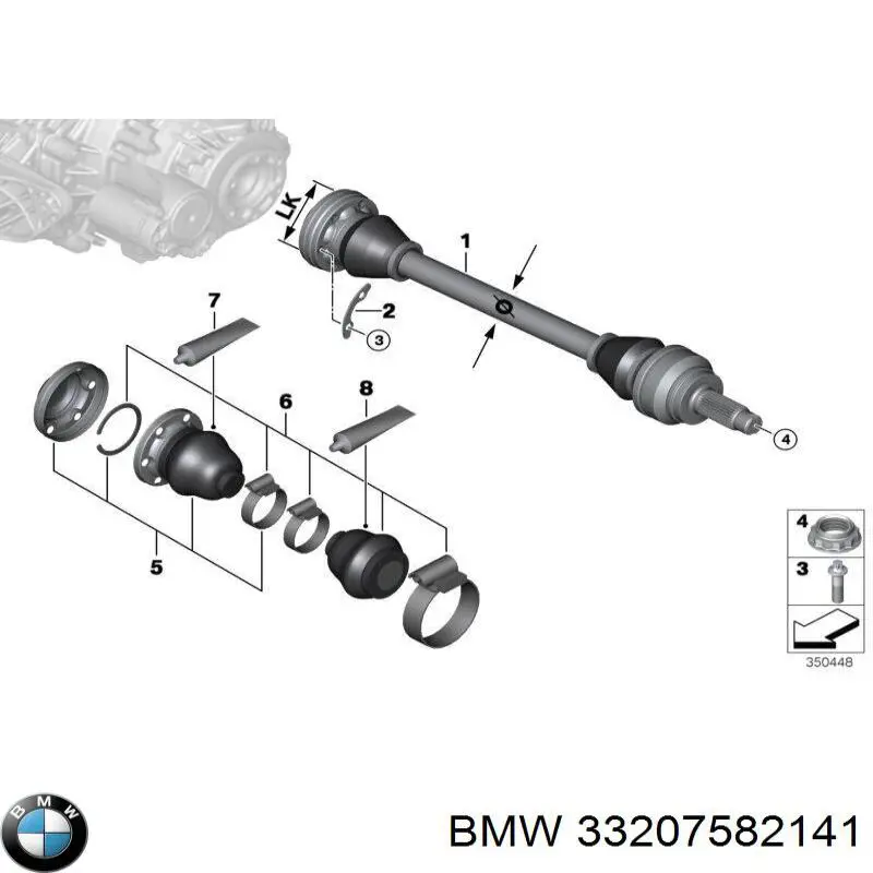  Піввісь задня BMW X6 