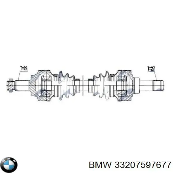 Купити 33208680351 BMW Піввісь задня, ліва