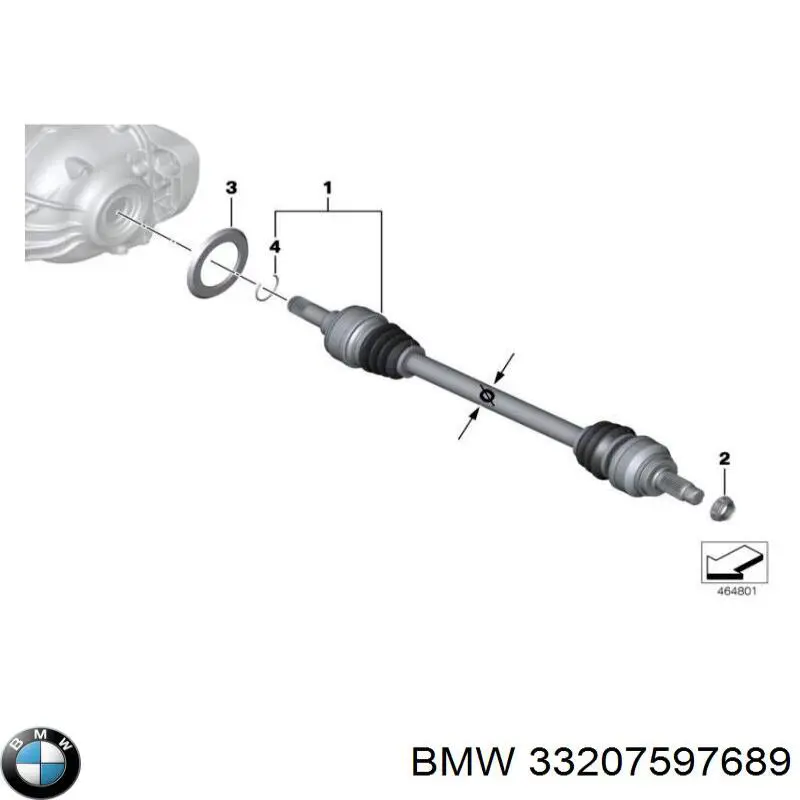 Піввісь задня, ліва BMW 33207597689 ціна, від 116.75 USD
