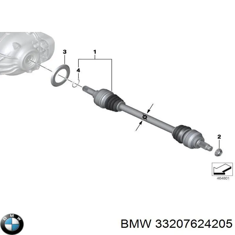 Піввісь задня, ліва BMW 33207624205 ціна, від 87.71 USD
