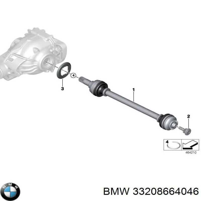 33208664046 BMW Піввісь задня, права