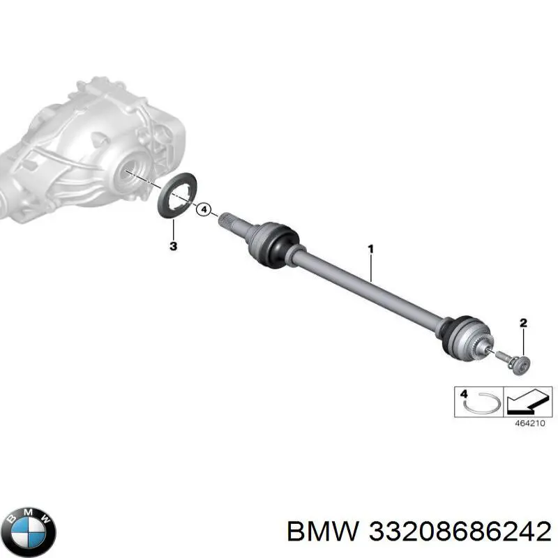 33208686242 BMW Піввісь задня, права