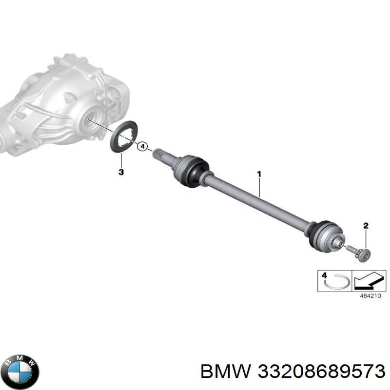 Піввісь задня, ліва BMW 33208689573 ціна, від 658.37 USD
