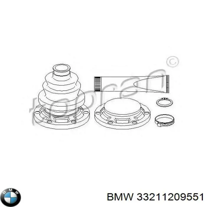 Купити 33211209551 BMW Пильник ШРКШ зовнішній, задньої півосі