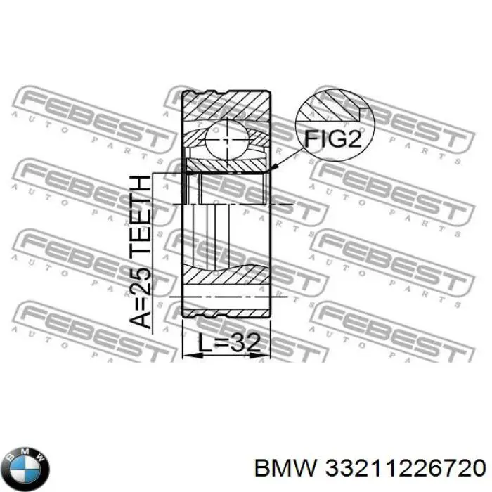 Приводи задніх коліс BMW 33211226720 ціна, від 69.06 USD