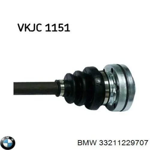 Піввісь задня, ліва 33211229707 BMW