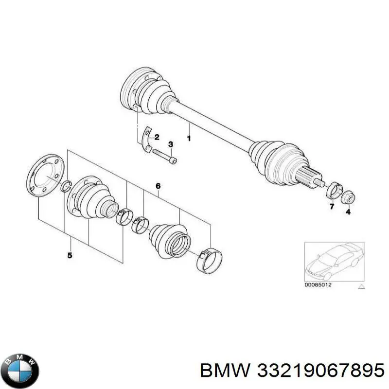 Пильник шарніра кутових швидкостей внутрішній задній BMW 33219067895 ціна, від 9.85 USD