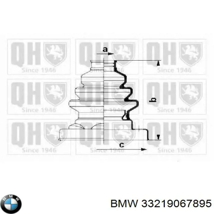 Купити 33219067895 BMW Пильник гранати внутрішній задній