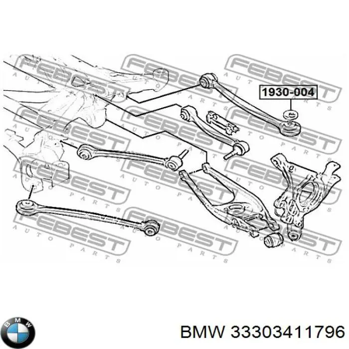 Купити 33303411796 BMW Шайба болта кріплення заднього нижнього важеля, внутрішня