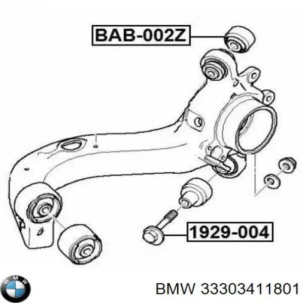 Болт кріплення заднього нижнього важеля, зовнішній BMW 33303411801 ціна, від 9.67 USD
