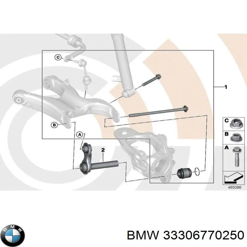 Болт кріплення заднього нижнього важеля BMW 33306770250 ціна, від 12.67 USD