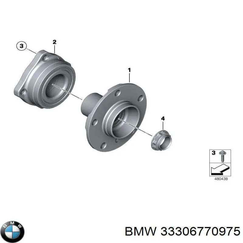 Підшипник маточини задньої 33306770975 BMW