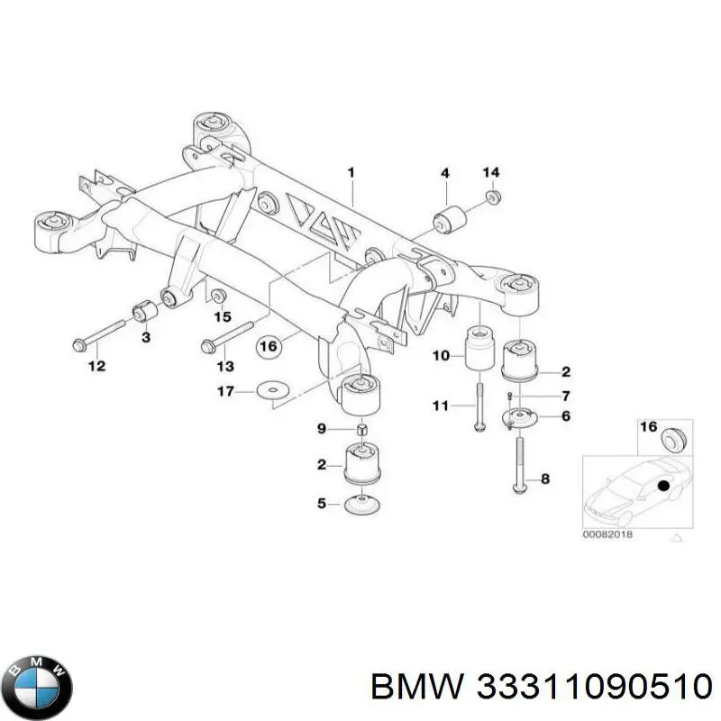 Купити Балка задня BMW 7  E38