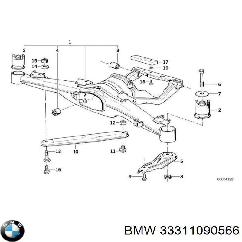  Балка задньої підвіски, підрамник BMW 5 