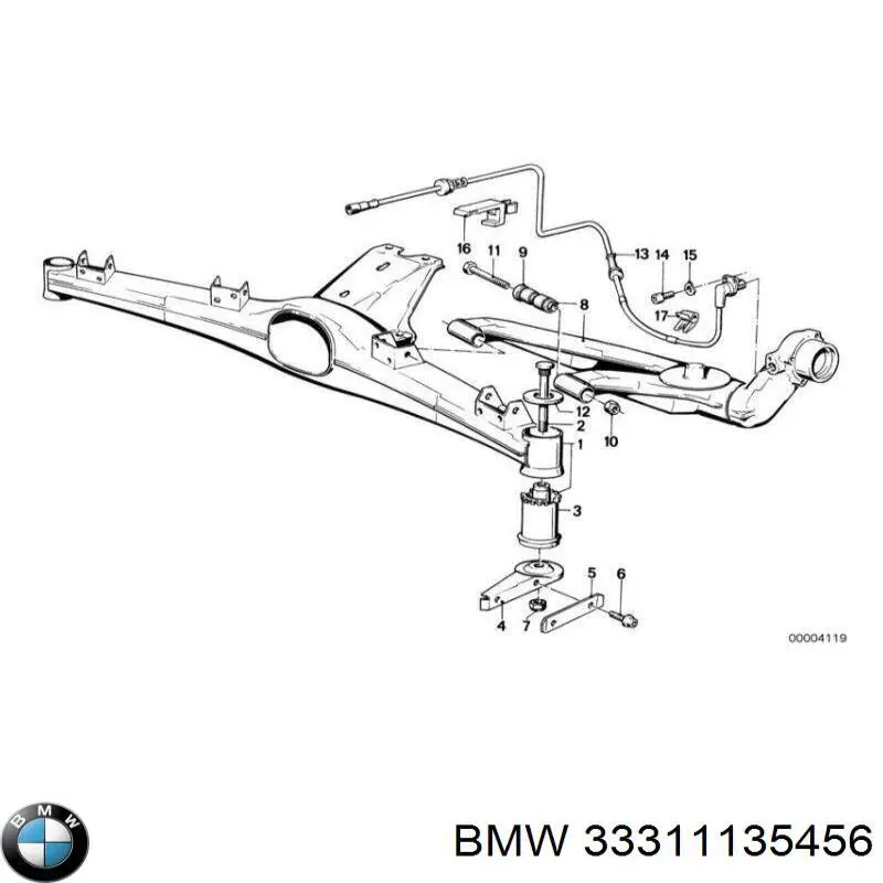Балка задньої підвіски поперечна BMW 33311135456 ціна, від 1653.12 USD