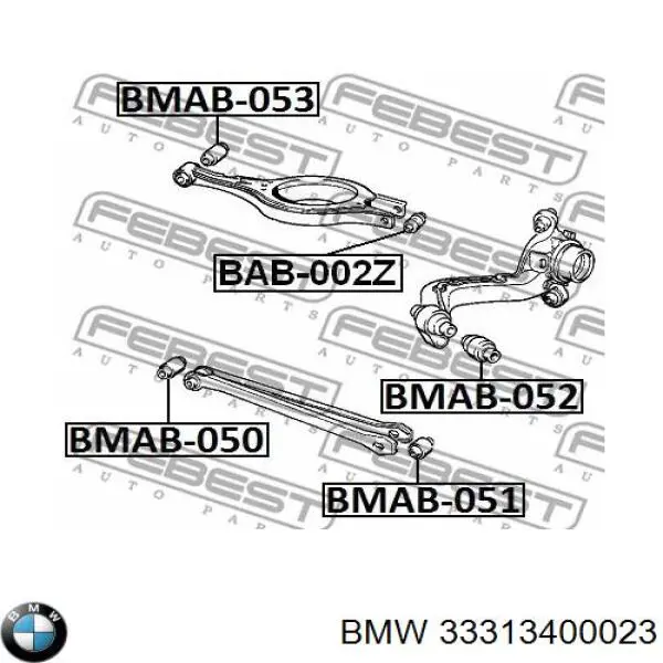 Купити 33313400023 BMW Сайлентблок цапфи задньої
