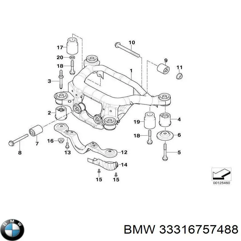 33316757488 BMW Підвіска задня