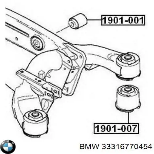 Сайлентблок задньої балки/підрамника BMW 33316770454 ціна, від 27.67 USD