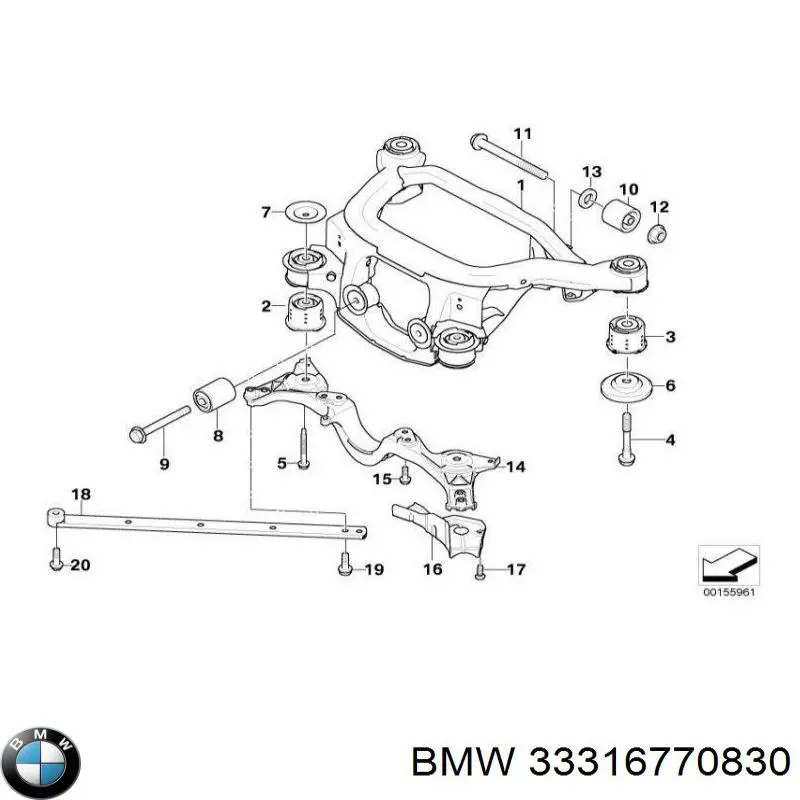 33316770830 BMW Підвіска задня