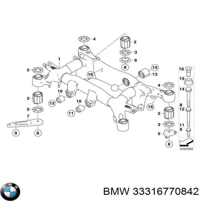 Балка задня на BMW 6 (E64)