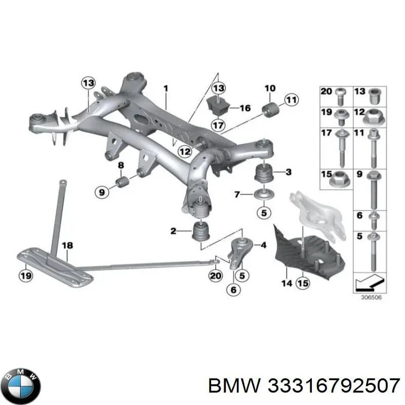 33316792507 BMW Підвіска задня