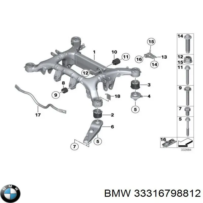  BMW 33316798812 ціна, від 3.80 USD