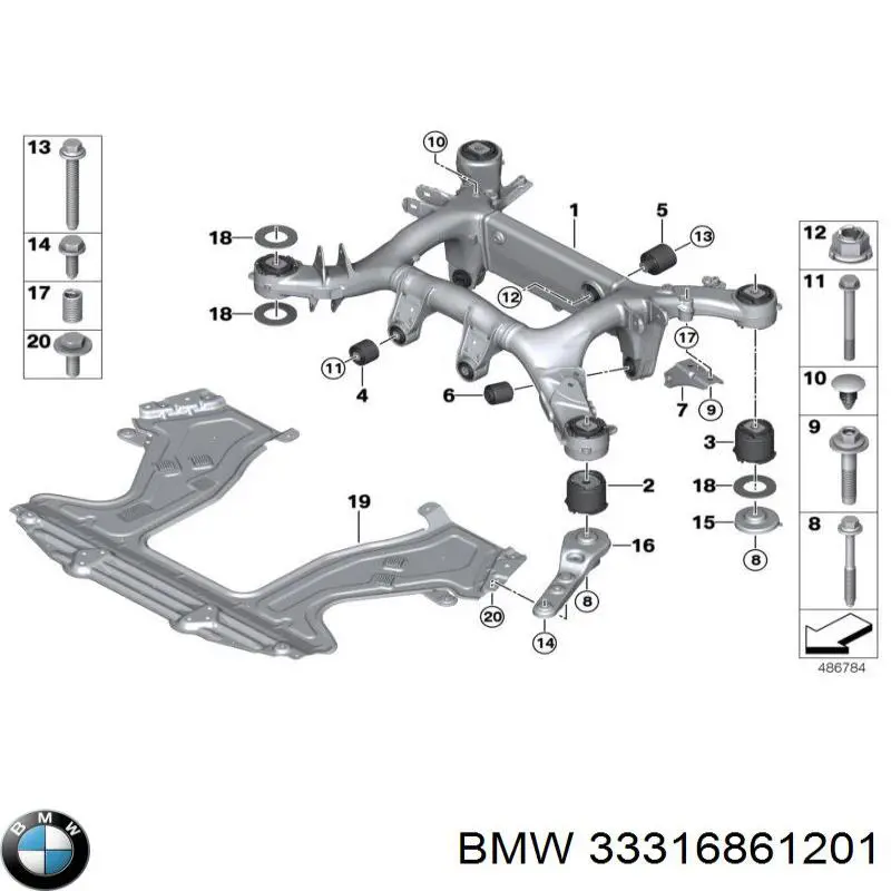 33316861201 BMW Підвіска задня