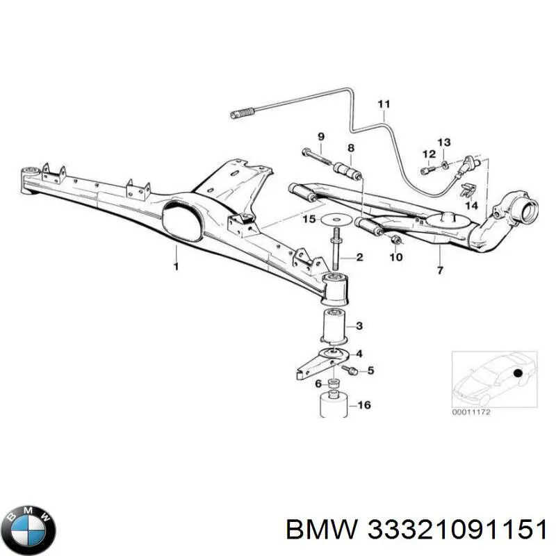 Купити 33321091151 BMW Цапфа ліва