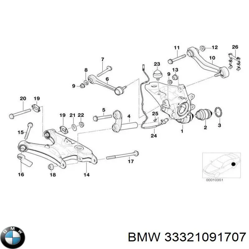 BMW 33321091707 