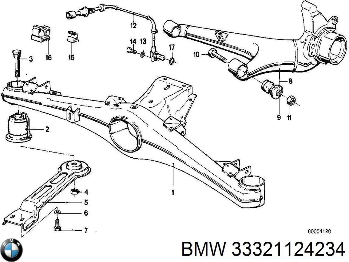 Купити 33321124234 BMW Цапфа ліва