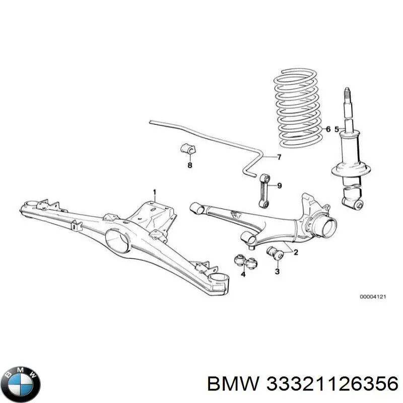Сайлентблок заднього нижнього важеля BMW 33321126356 ціна, від 14.35 USD
