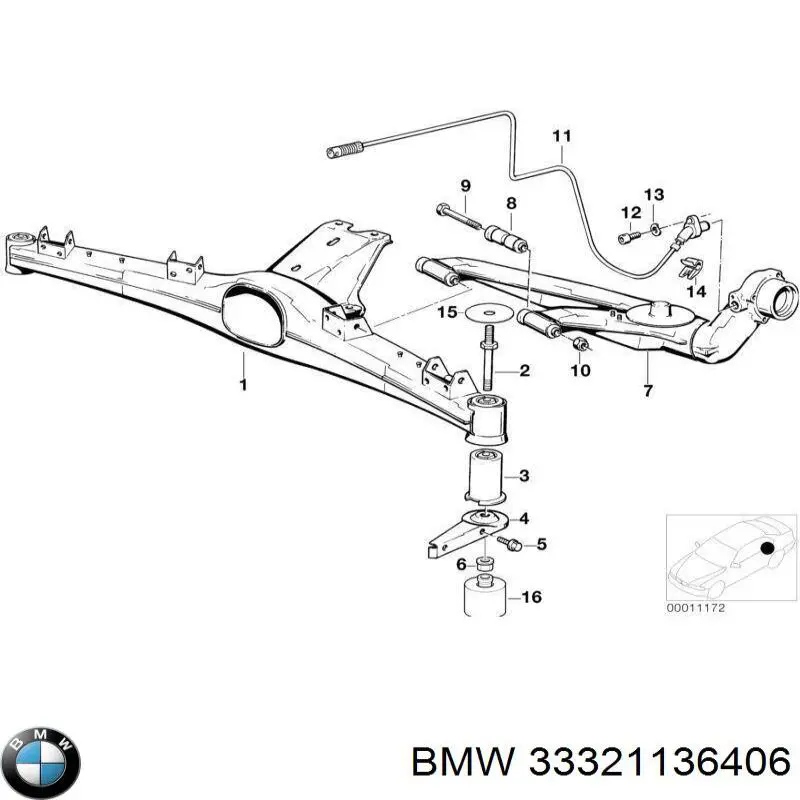 Купити 33321136406 BMW 