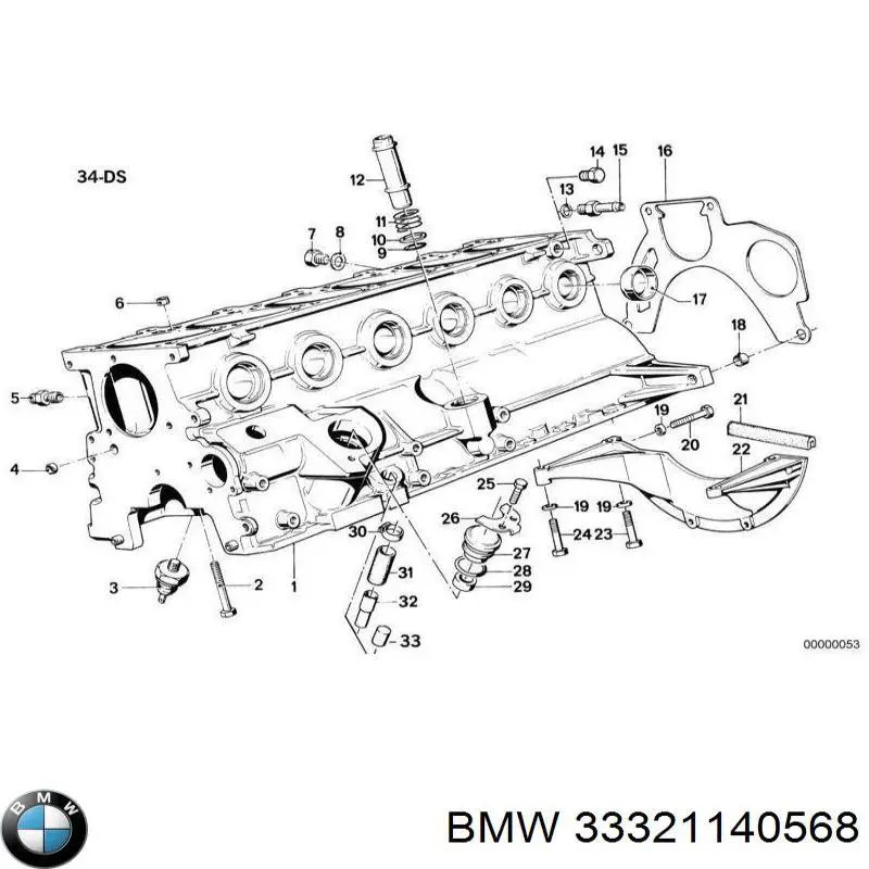 33321140568 BMW Болт кріплення головки блоку циліндрів