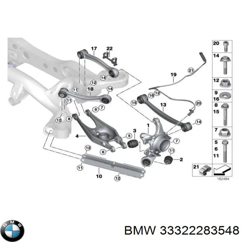 Важіль підвіски задній правий BMW 33322283548 ціна, від 69.06 USD