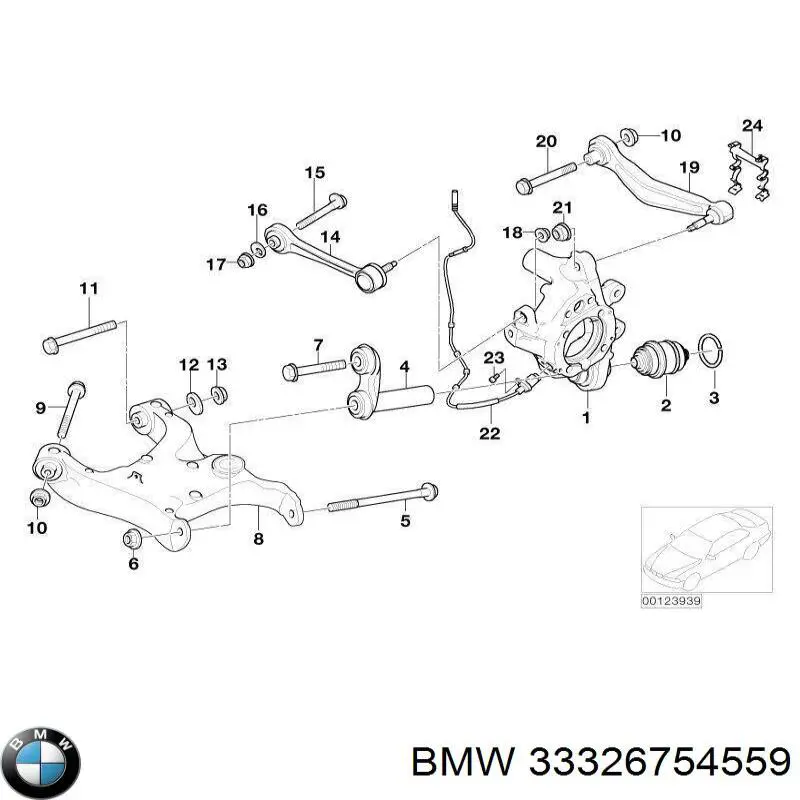 Кулак поворотний лівий на BMW 5 (E60)