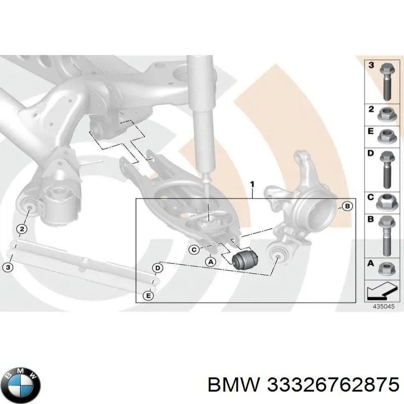 Болт переднього важеля, нижнього 33326762875 BMW