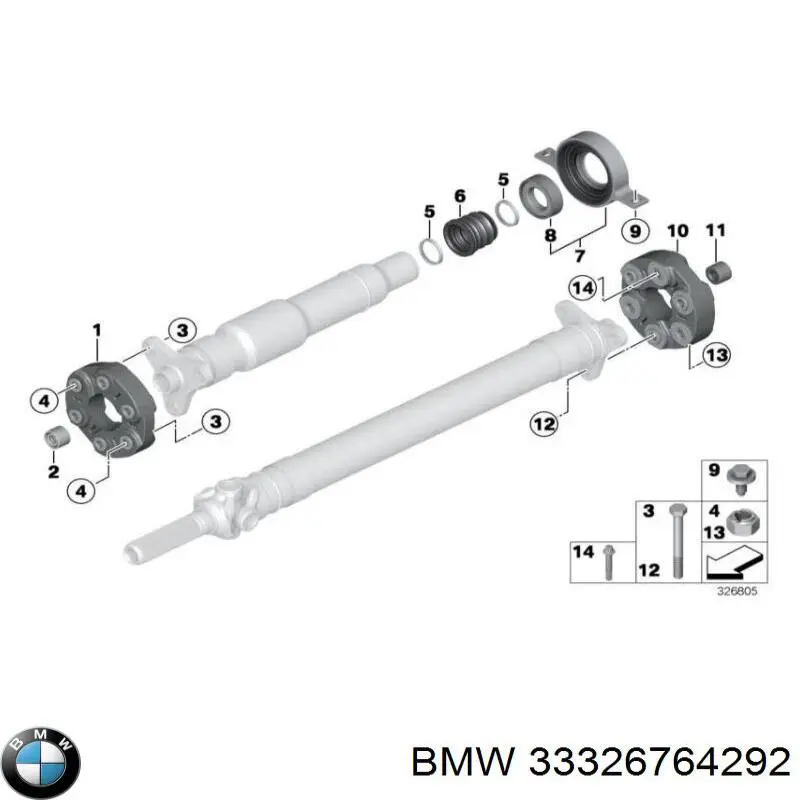 Болт кріплення заднього розвального важеля, внутрішній Autotechteile 7003317 ціна, від 11.55 USD