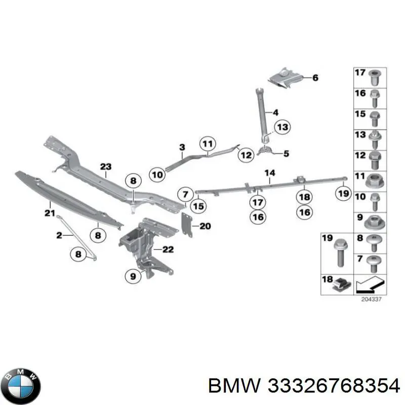 Болт переднього важеля, нижнього BMW 33326768354 ціна, від 3.77 USD