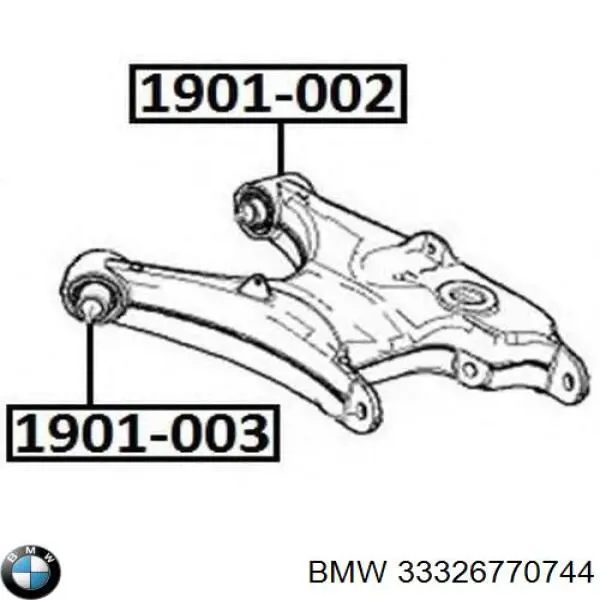 Важіль задньої підвіски нижній, правий BMW 33326770744 ціна, від 30.56 USD
