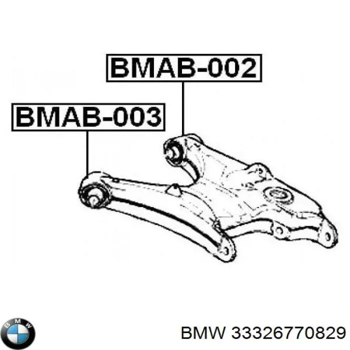 Сайлентблок задньої балки/підрамника BMW 33326770829 ціна, від 12.70 USD
